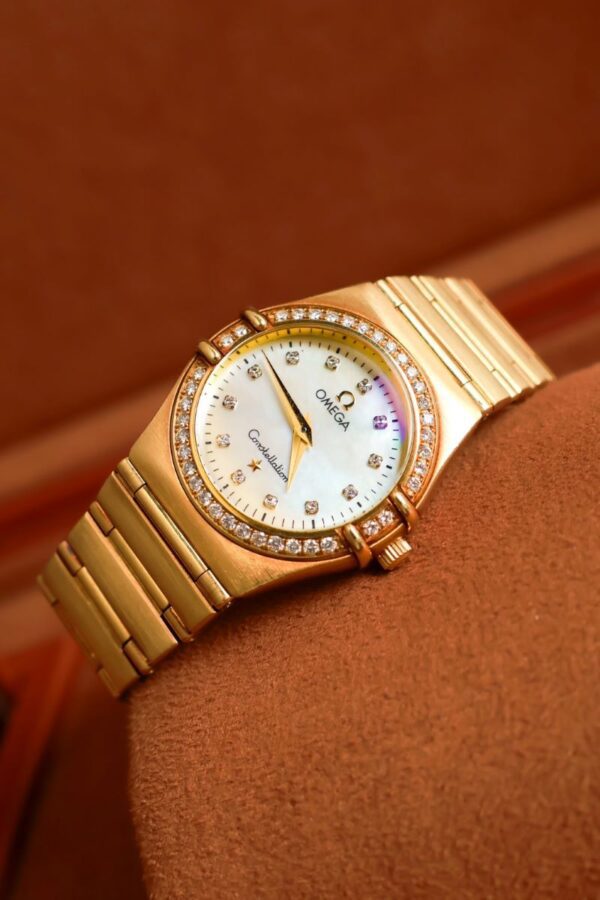 Omega Constellation MOP Diamond Lady Gold 18K - Image 2