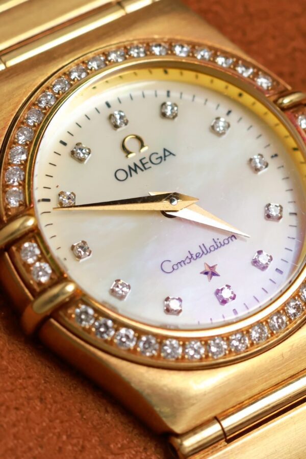 Omega Constellation MOP Diamond Lady Gold 18K - Image 3