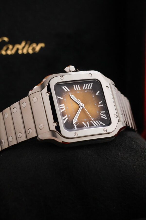 Cartier Santos De Cartier Medium Brown Dial