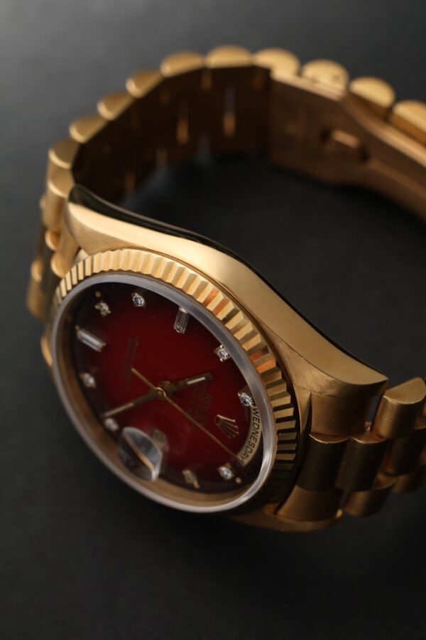 Rolex Day Date President 36mm. [Ref. 18238] “ Diamond Red Vignette Dial “ 36mm. - Image 3